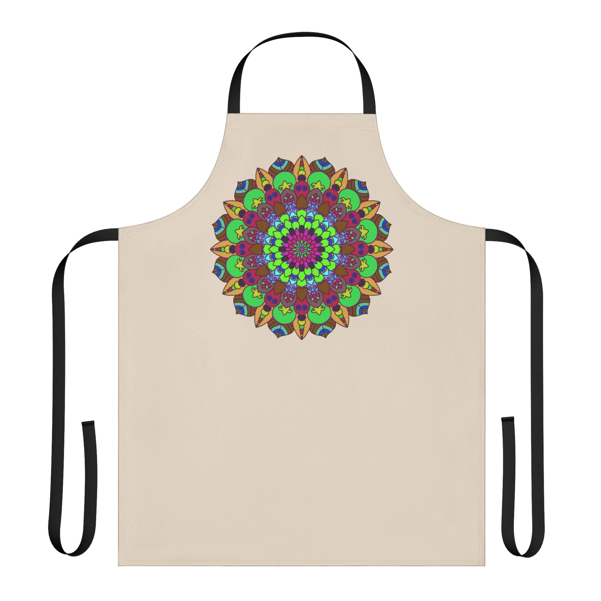 Mandala Art Apron - Vibrant Floral Design All Over Prints - Blululi