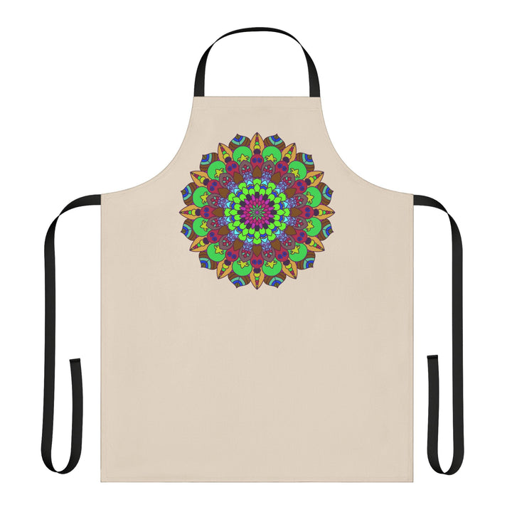 Mandala Art Apron - Vibrant Floral Design All Over Prints - Blululi