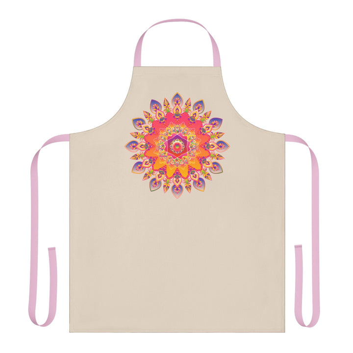 Mandala Art Apron - Vibrant Floral Design All Over Prints - Blululi