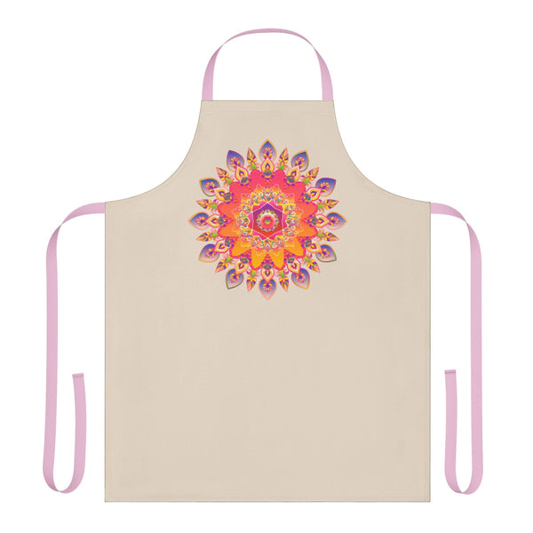 Mandala Art Apron - Vibrant Floral Design All Over Prints - Blululi