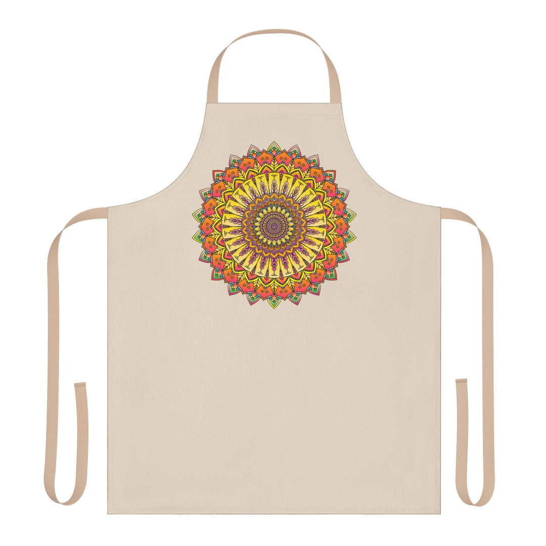 Mandala Art Apron - Vibrant Floral Design All Over Prints - Blululi