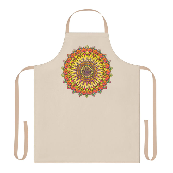 Mandala Art Apron - Vibrant Floral Design All Over Prints - Blululi