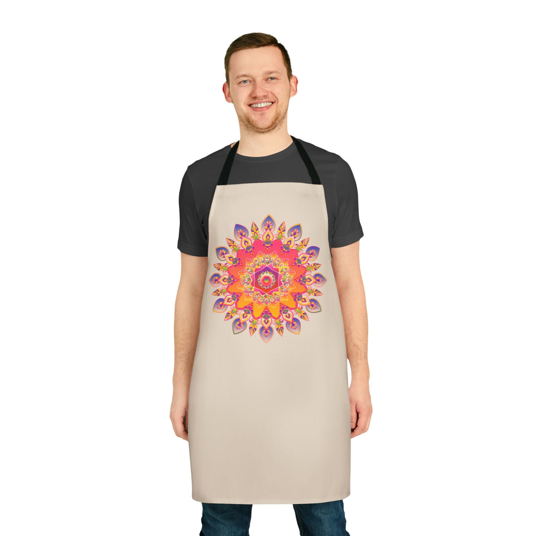 Mandala Art Apron - Vibrant Floral Design All Over Prints - Blululi