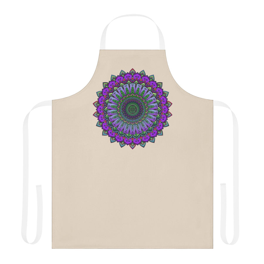 Mandala Art Apron - Vibrant Floral Design All Over Prints - Blululi