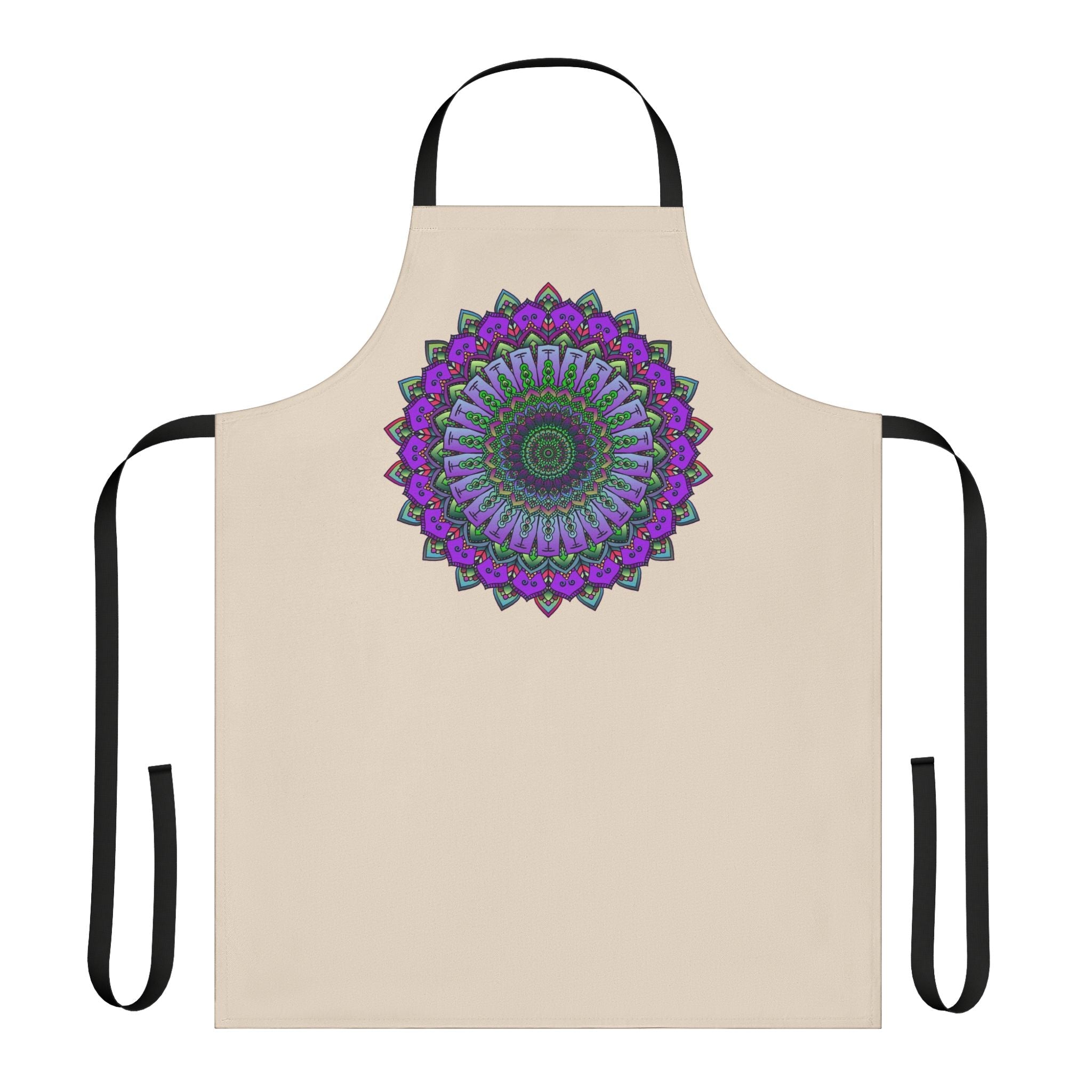 Mandala Art Apron - Vibrant Floral Design All Over Prints - Blululi