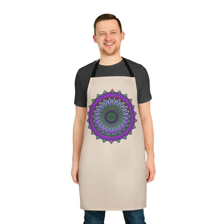 Mandala Art Apron - Vibrant Floral Design All Over Prints - Blululi