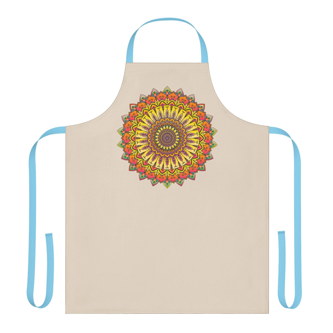 Mandala Art Apron - Vibrant Floral Design All Over Prints - Blululi