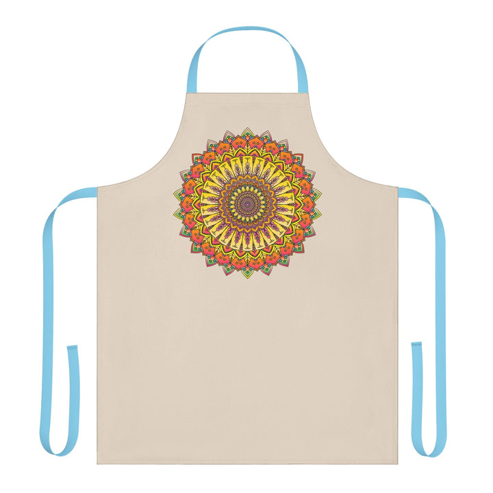 Mandala Art Apron - Vibrant Floral Design All Over Prints - Blululi