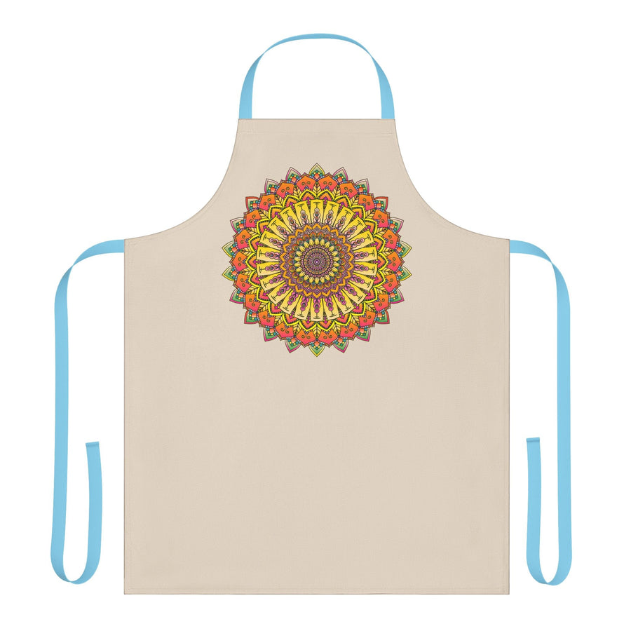 Mandala Art Apron - Vibrant Floral Design All Over Prints - Blululi
