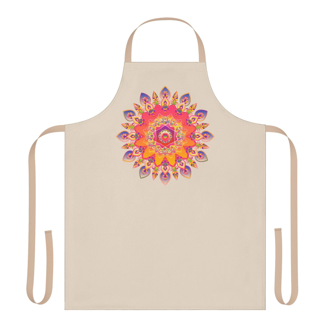 Mandala Art Apron - Vibrant Floral Design All Over Prints - Blululi