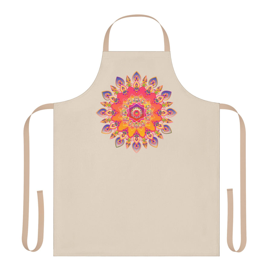 Mandala Art Apron - Vibrant Floral Design All Over Prints - Blululi