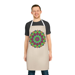 Mandala Art Apron - Vibrant Floral Design All Over Prints - Blululi