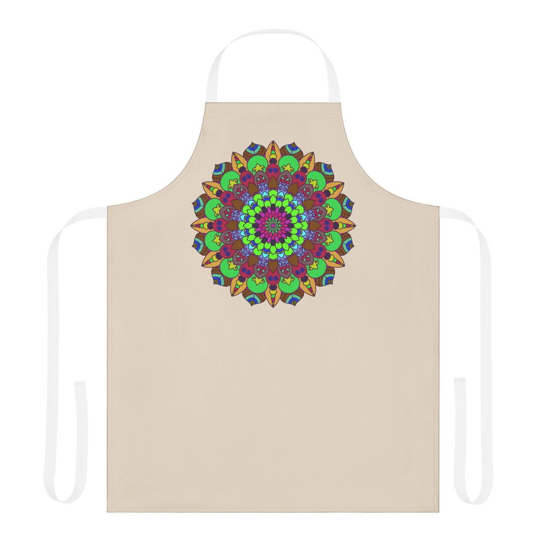 Mandala Art Apron - Vibrant Floral Design All Over Prints - Blululi