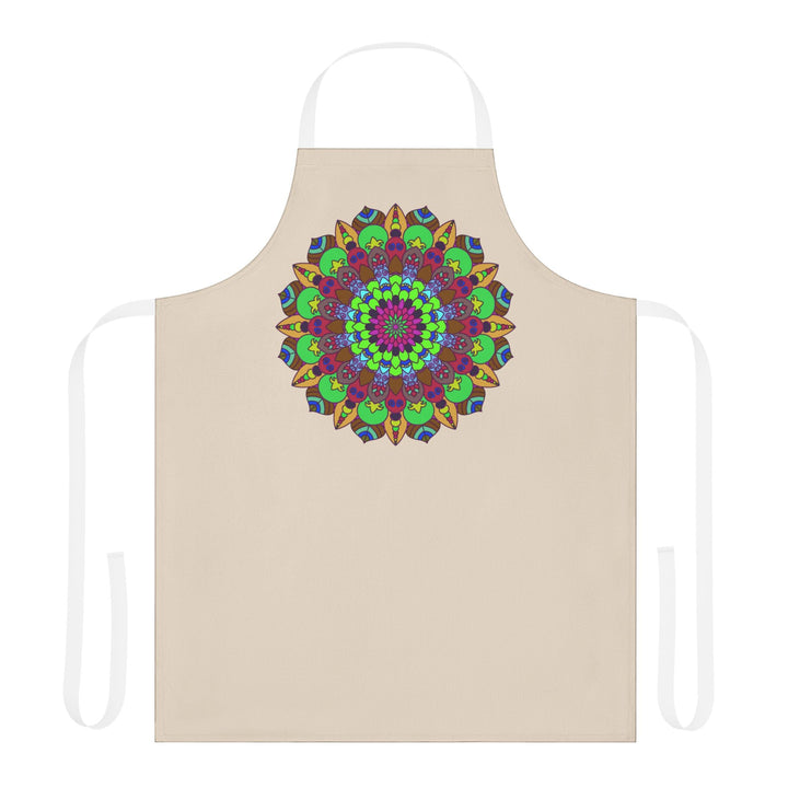 Mandala Art Apron - Vibrant Floral Design All Over Prints - Blululi