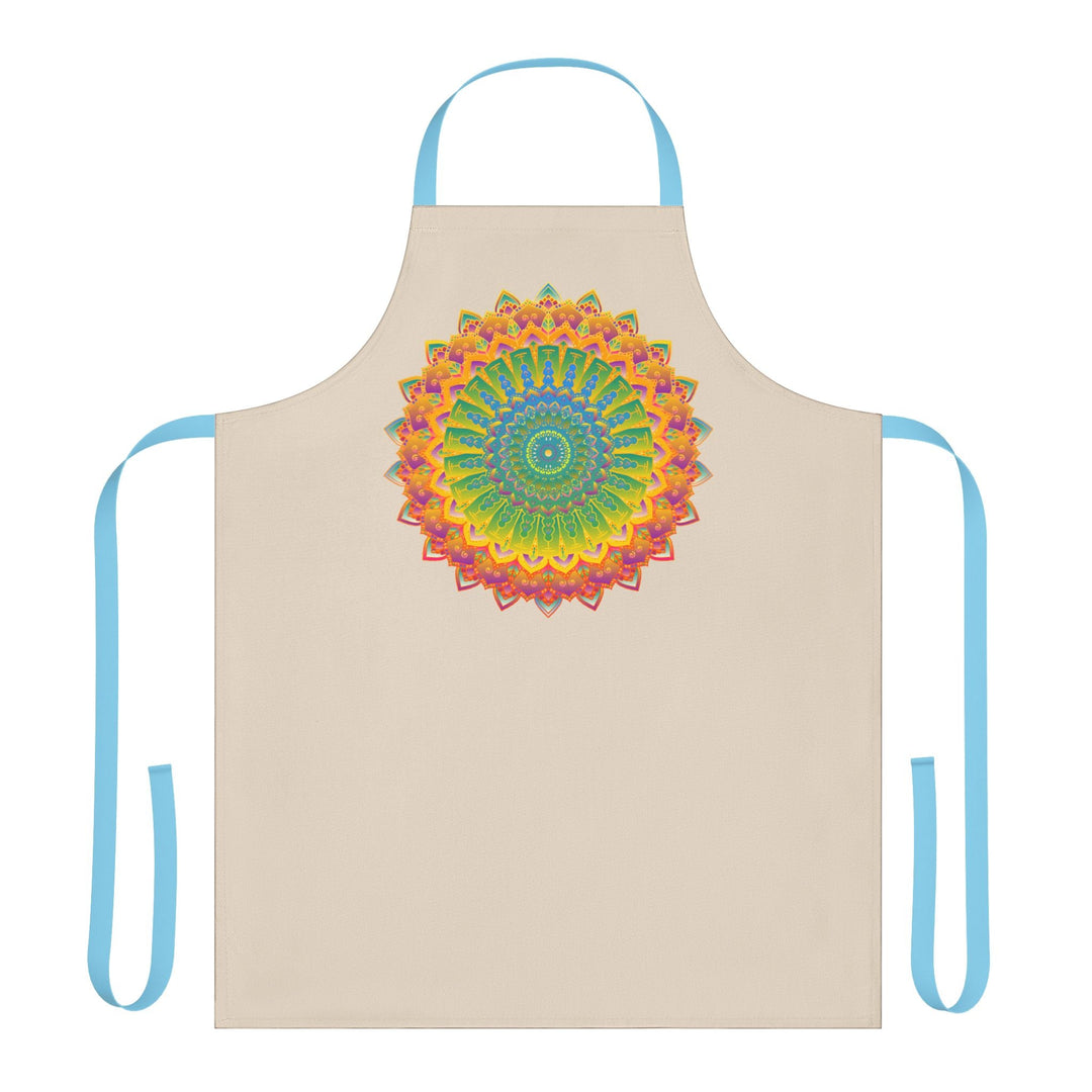 Mandala Art Apron - Vibrant Hand Drawn Design All Over Prints - Blululi