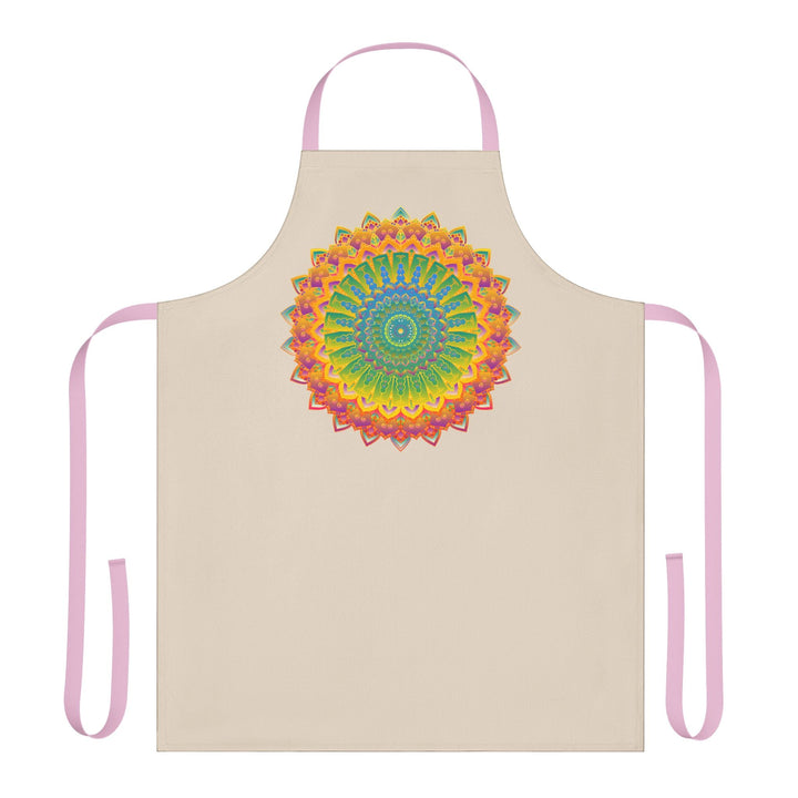 Mandala Art Apron - Vibrant Hand Drawn Design All Over Prints - Blululi