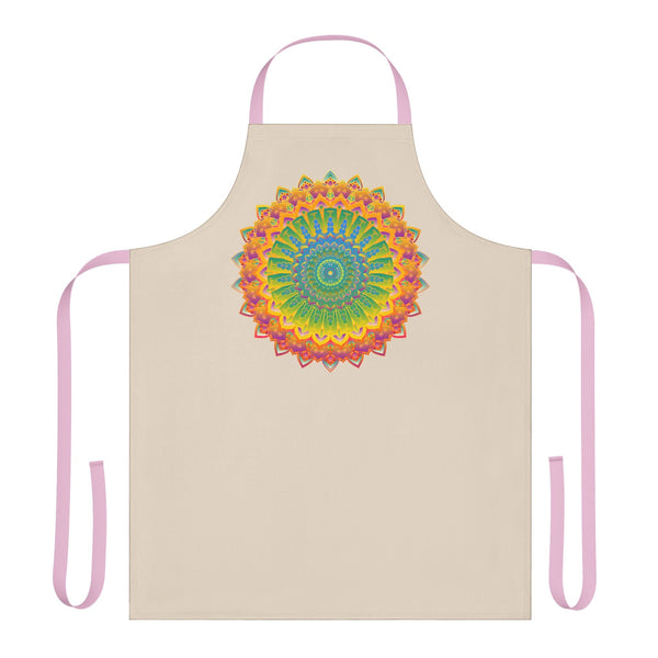 Mandala Art Apron - Vibrant Hand Drawn Design All Over Prints - Blululi