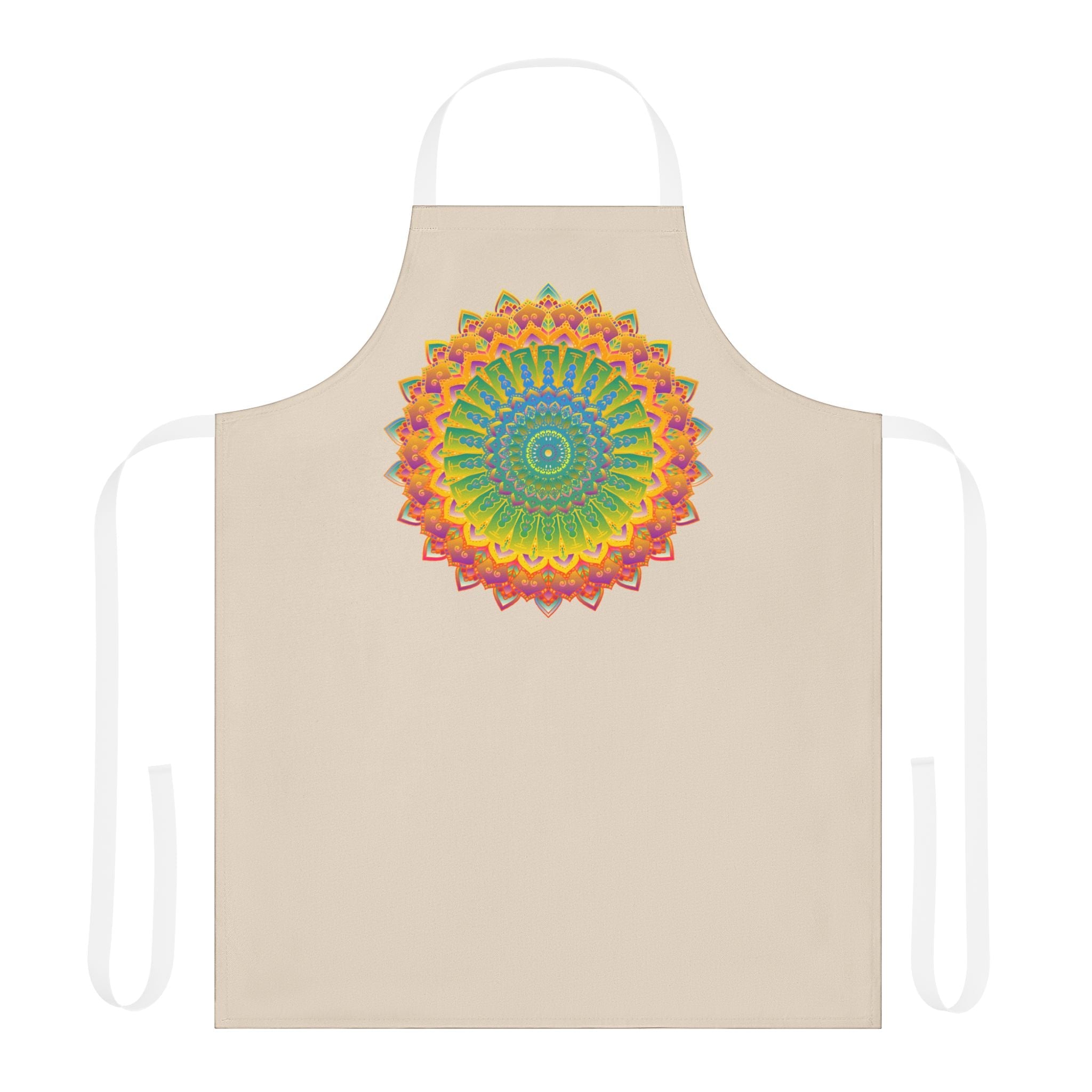 Mandala Art Apron - Vibrant Hand Drawn Design All Over Prints - Blululi