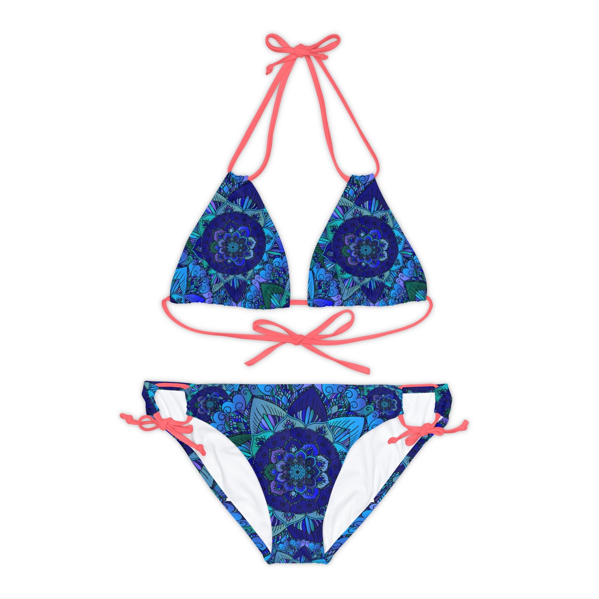 Mandala Art Bikini Set - Blue, Green, Purple All Over Prints - Blululi