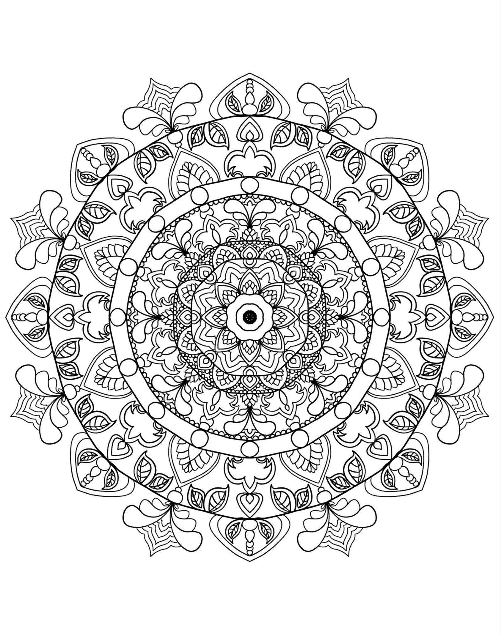 Mandala Art Coloring Pages - 80 Hand - Drawn Designs for Artistic Expression & Relaxation digital download - Blululi