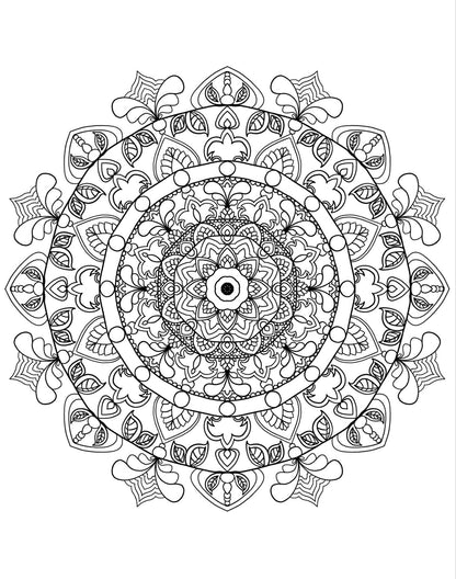 Mandala Art Coloring Pages - 80 Hand - Drawn Designs for Artistic Expression & Relaxation digital download - Blululi