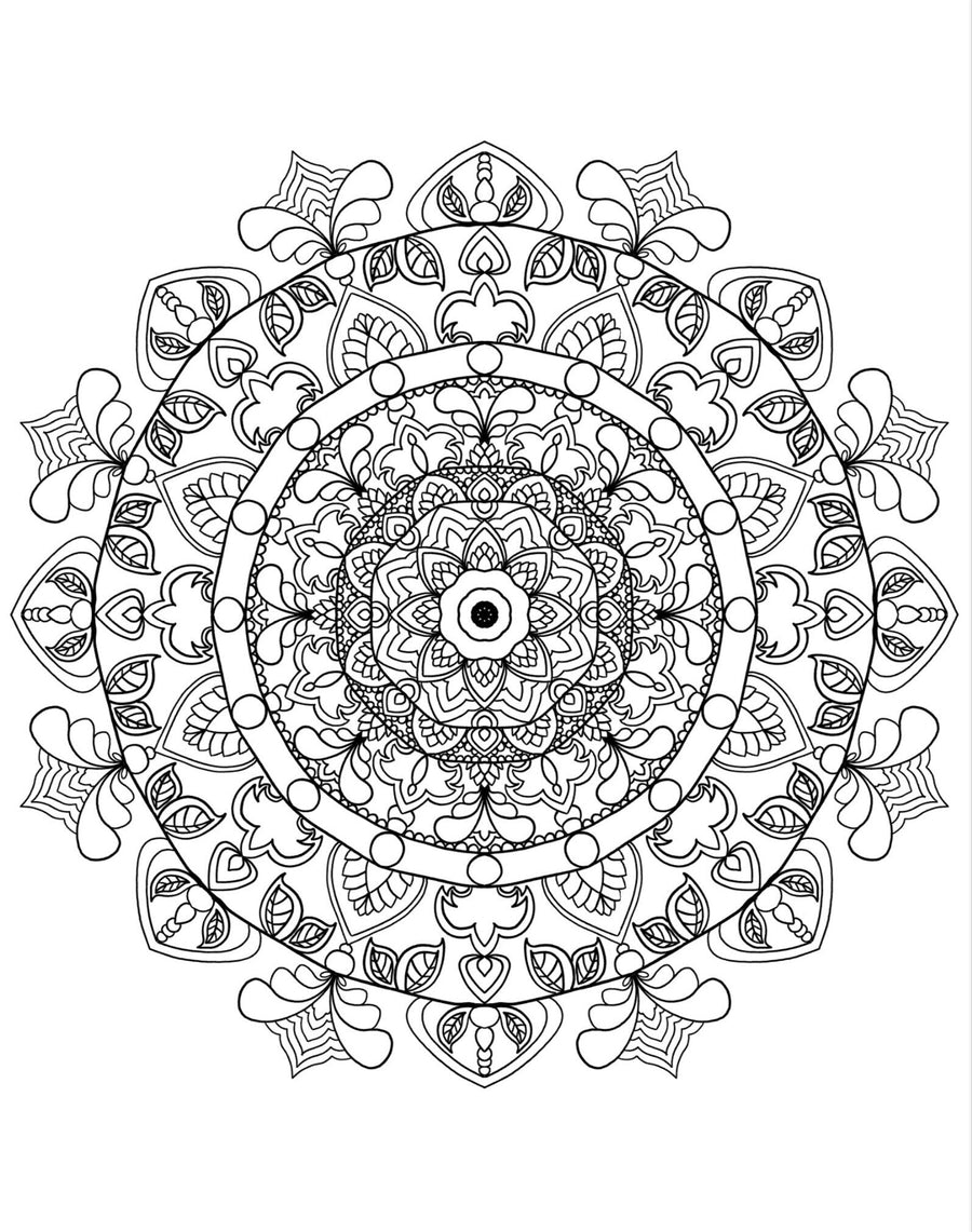 Mandala Art Coloring Pages - 80 Hand - Drawn Designs for Artistic Expression & Relaxation digital download - Blululi