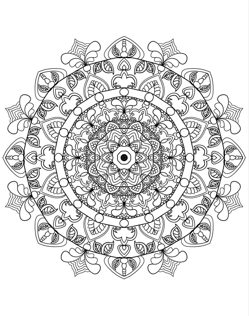 Mandala Art Coloring Pages - 80 Hand - Drawn Designs for Artistic Expression & Relaxation digital download - Blululi