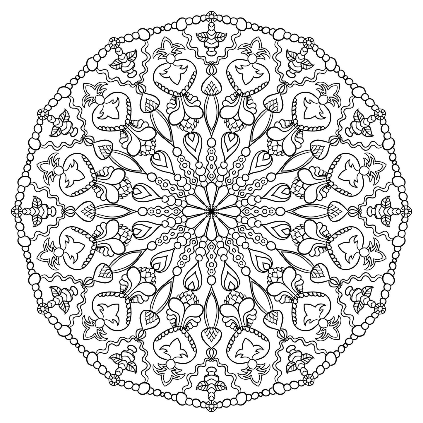 Mandala Art Coloring Pages - 80 Hand - Drawn Designs for Artistic Expression & Relaxation digital download - Blululi