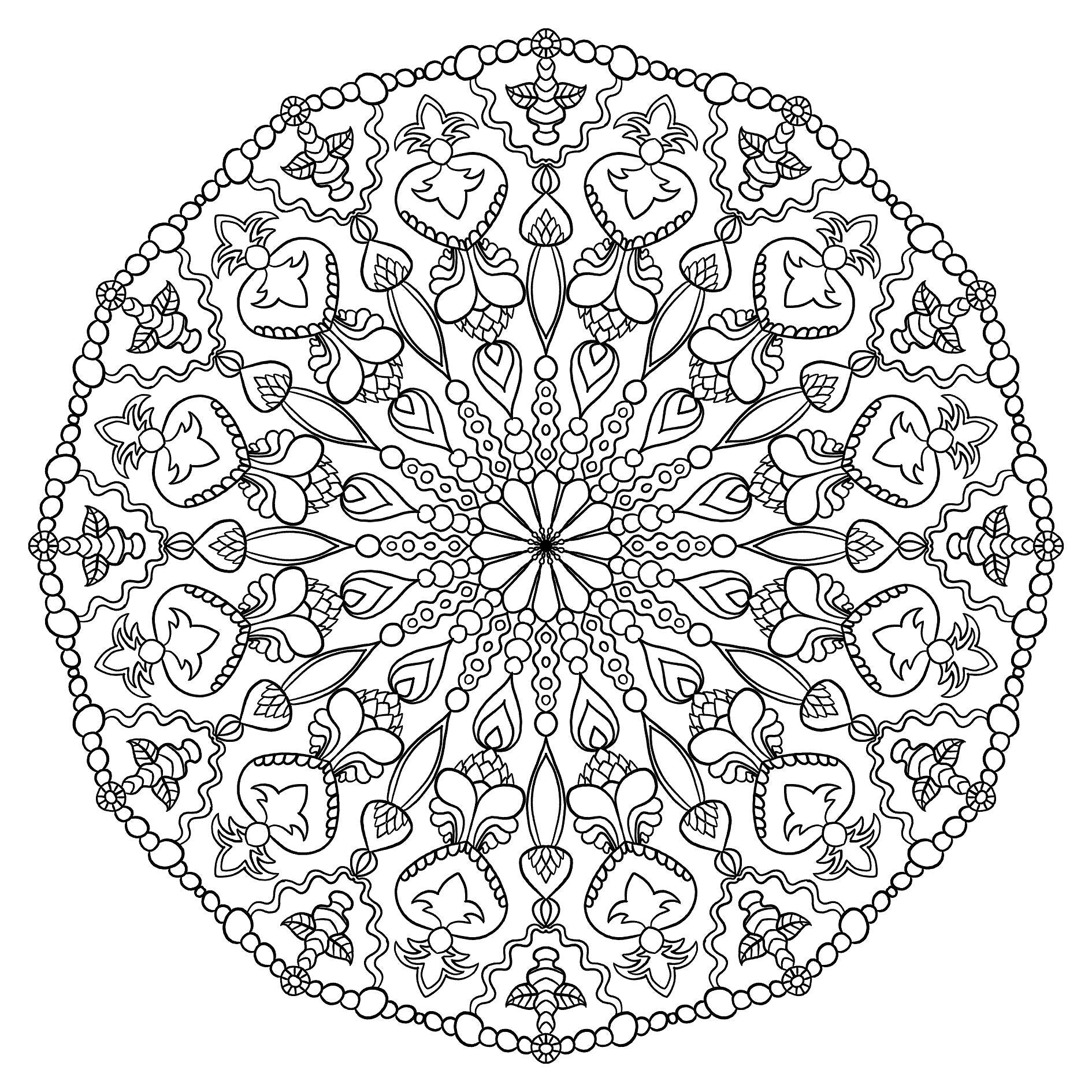 Mandala Art Coloring Pages - 80 Hand - Drawn Designs for Artistic Expression & Relaxation digital download - Blululi