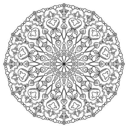 Mandala Art Coloring Pages - 80 Hand - Drawn Designs for Artistic Expression & Relaxation digital download - Blululi