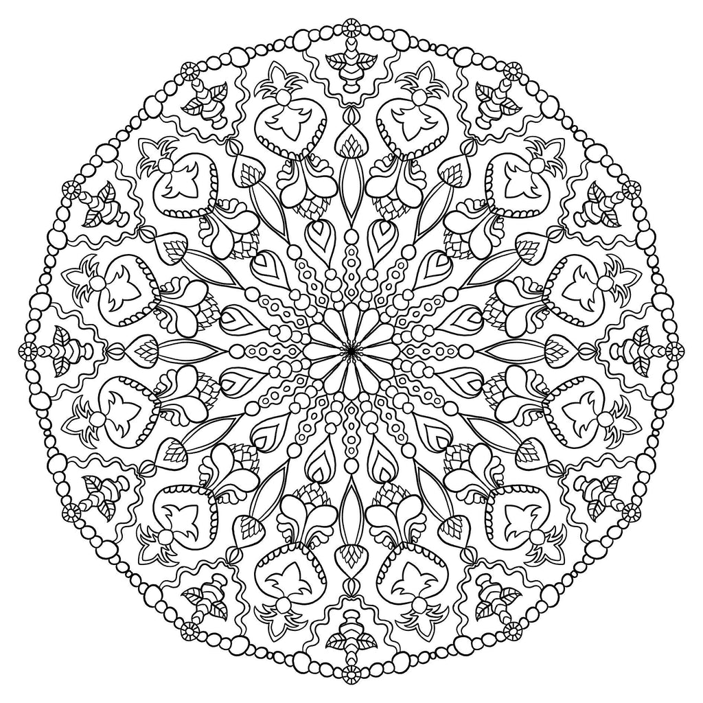 Mandala Art Coloring Pages - 80 Hand - Drawn Designs for Artistic Expression & Relaxation digital download - Blululi