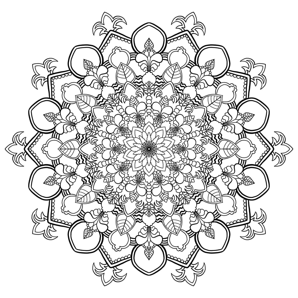 Mandala Art Coloring Pages - 80 Hand - Drawn Designs for Artistic Expression & Relaxation digital download - Blululi
