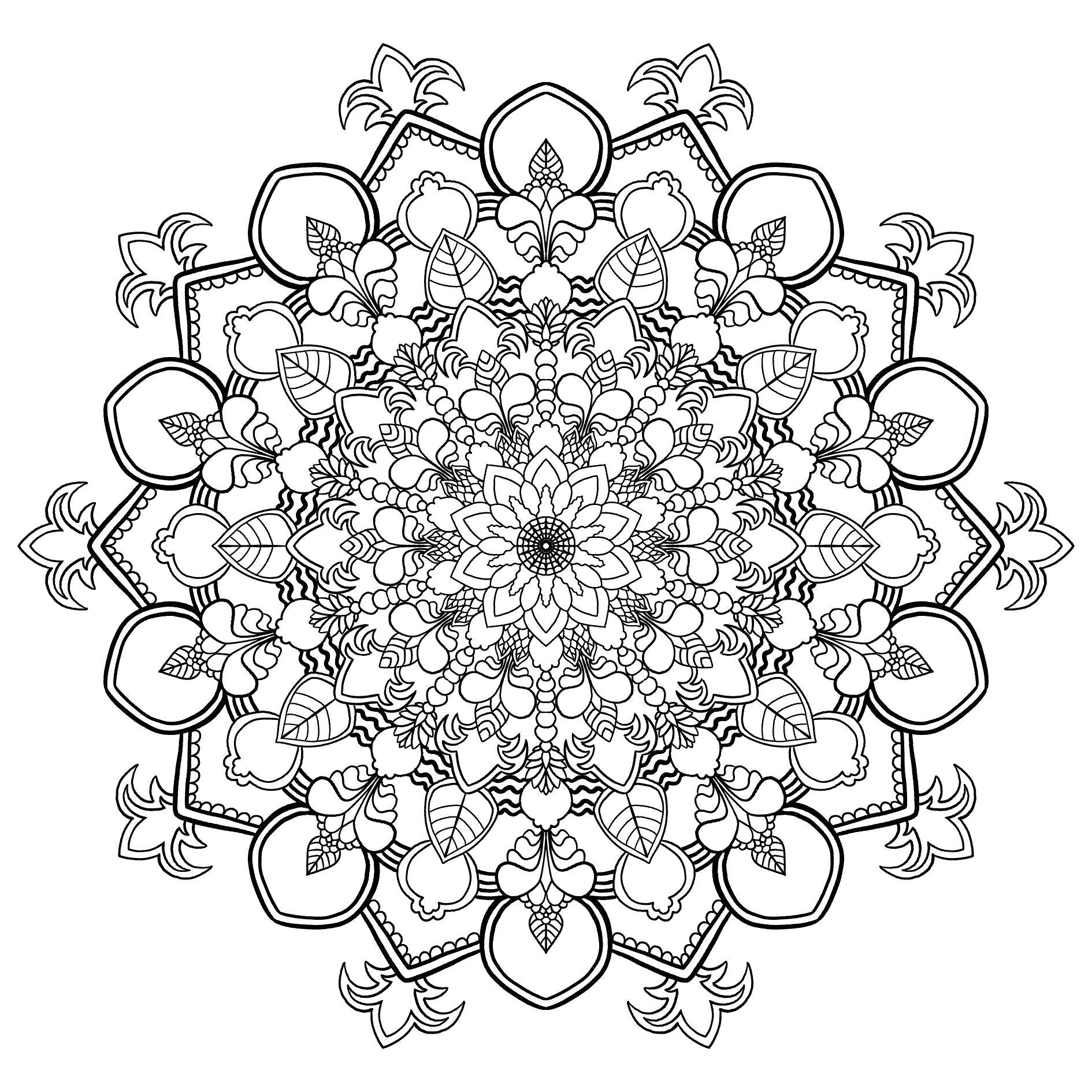 Mandala Art Coloring Pages - 80 Hand - Drawn Designs for Artistic Expression & Relaxation digital download - Blululi