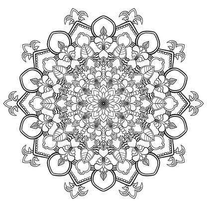 Mandala Art Coloring Pages - 80 Hand - Drawn Designs for Artistic Expression & Relaxation digital download - Blululi