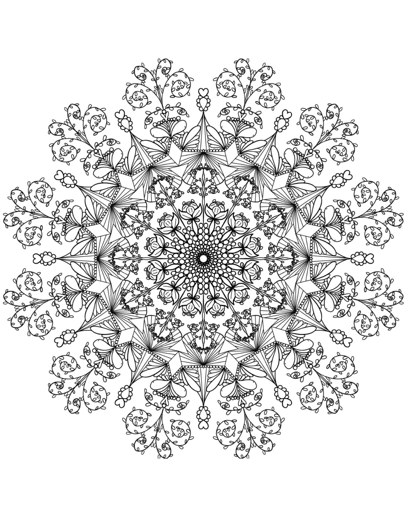 Mandala Art Coloring Pages - 80 Hand - Drawn Designs for Artistic Expression & Relaxation digital download - Blululi