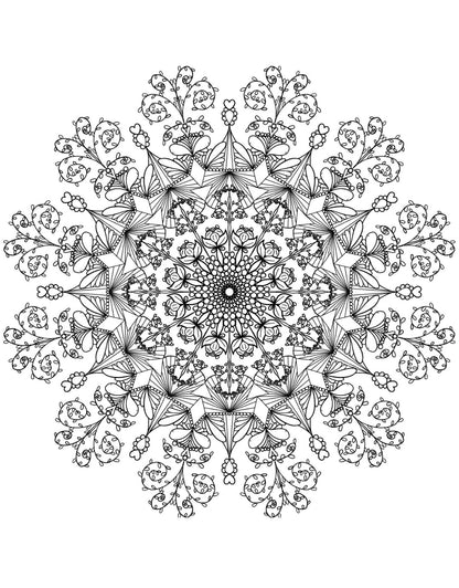 Mandala Art Coloring Pages - 80 Hand - Drawn Designs for Artistic Expression & Relaxation digital download - Blululi