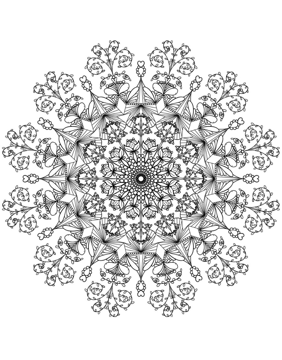 Mandala Art Coloring Pages - 80 Hand - Drawn Designs for Artistic Expression & Relaxation digital download - Blululi