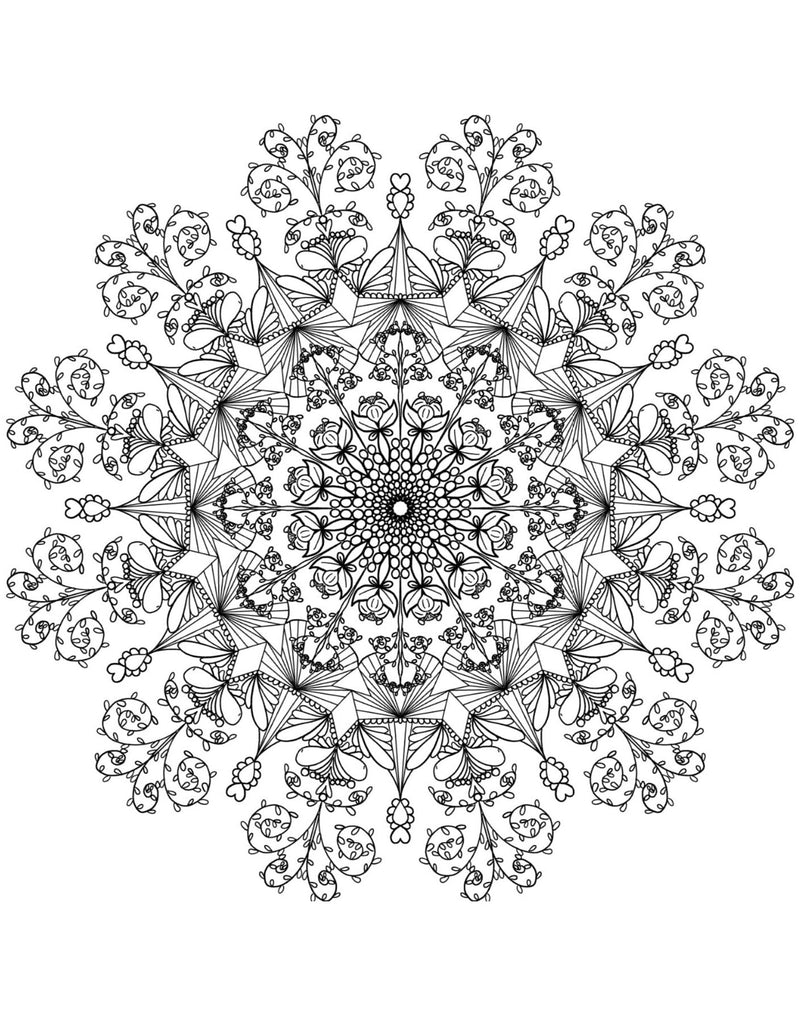 Mandala Art Coloring Pages - 80 Hand - Drawn Designs for Artistic Expression & Relaxation digital download - Blululi