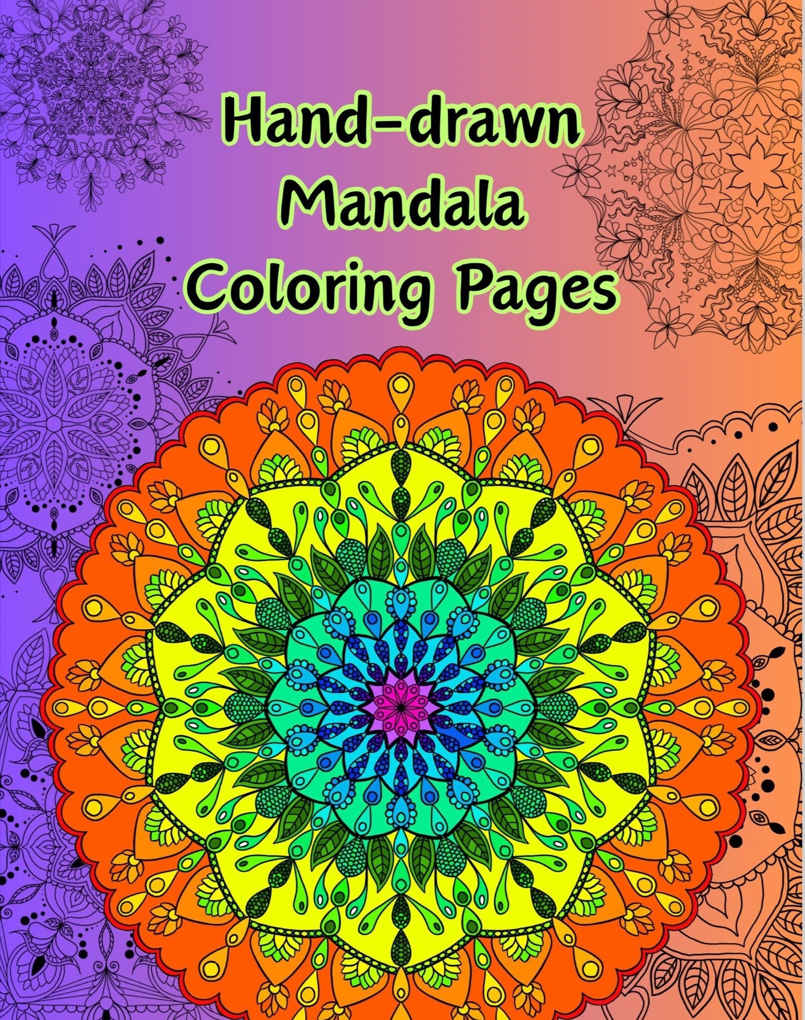 Mandala Art Coloring Pages - 80 Hand - Drawn Designs for Artistic Expression & Relaxation digital download - Blululi