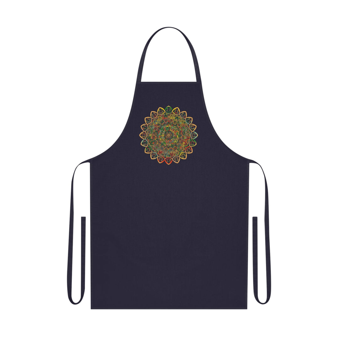 Mandala Art Cotton Apron with Hand - Drawn Mandalas - Perfect for Chefs and Home Cooks - Blululi