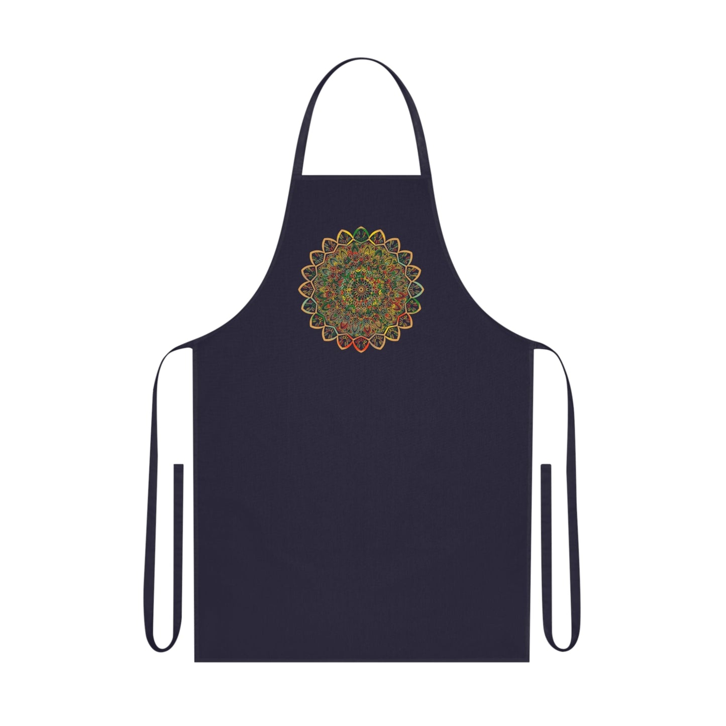 Mandala Art Cotton Apron with Hand - Drawn Mandalas - Perfect for Chefs and Home Cooks - Blululi