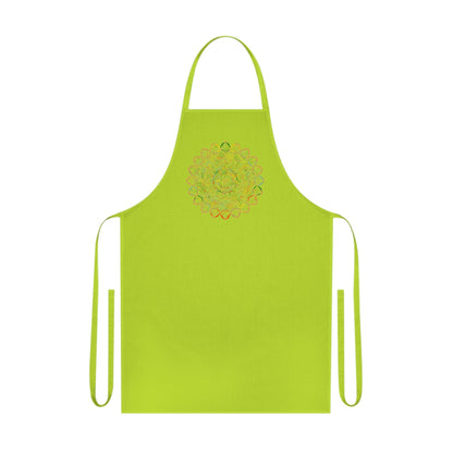 Mandala Art Cotton Apron with Hand - Drawn Mandalas - Perfect for Chefs and Home Cooks - Blululi