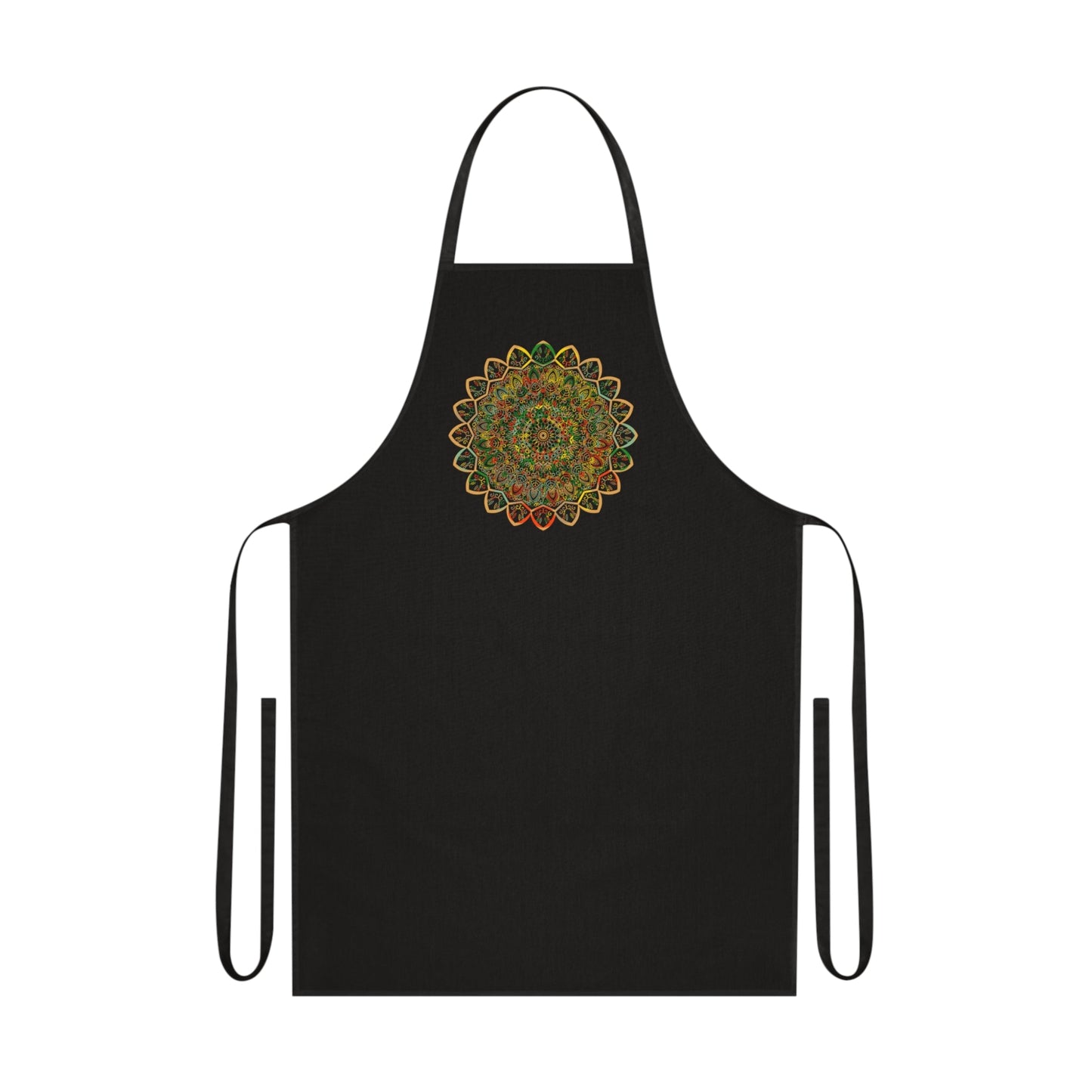 Mandala Art Cotton Apron with Hand - Drawn Mandalas - Perfect for Chefs and Home Cooks - Blululi