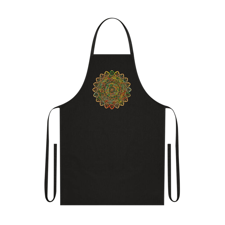 Mandala Art Cotton Apron with Hand - Drawn Mandalas - Perfect for Chefs and Home Cooks - Blululi