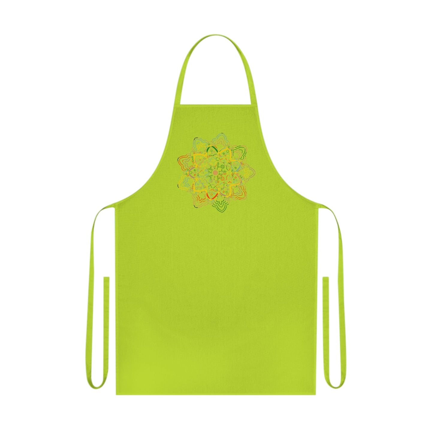 Mandala Art Cotton Apron with Hand - Drawn Mandalas - Perfect for Chefs and Home Cooks - Blululi