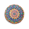 Mandala Art Floor Cushion Colorful - Tufted Floor Pillow, Round - Blululi