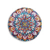 Mandala Art Floor Cushion Flowers - Tufted Floor Pillow, Round - Blululi