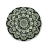 Mandala Art Floor Cushion Light Teal - Tufted Floor Pillow, Round - Blululi