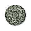 Mandala Art Floor Cushion Light Teal - Tufted Floor Pillow, Round - Blululi