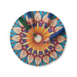 Mandala Art Floor Cushion Pencils - Tufted Floor Pillow, Round - Blululi